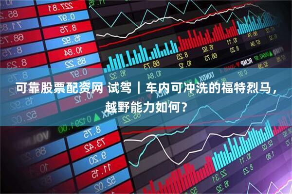 可靠股票配资网 试驾｜车内可冲洗的福特烈马，越野能力如何？